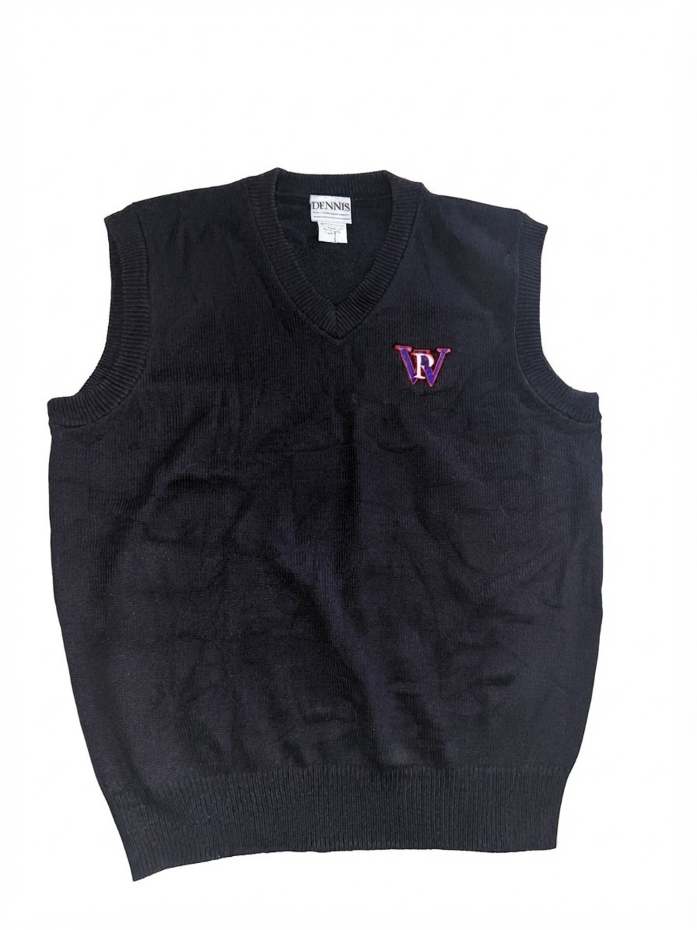 Dennis Black V-Neck Sleeveless Sweater Vest